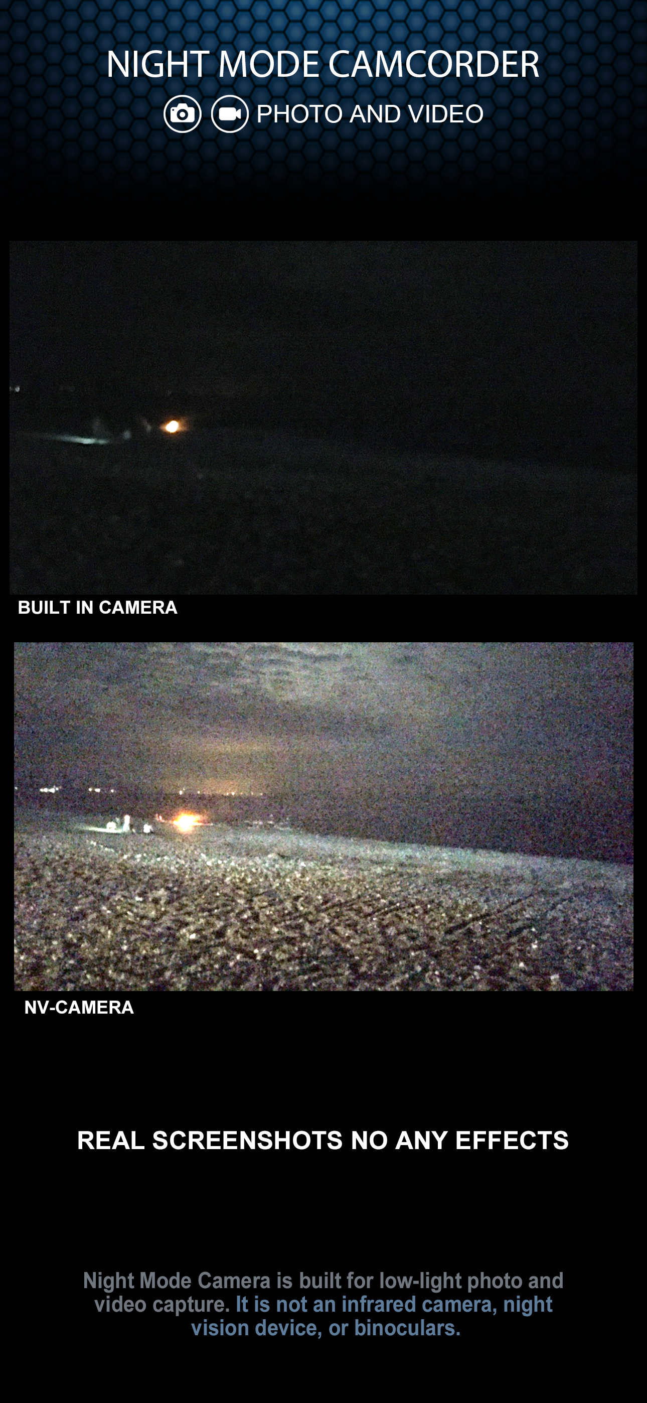 Night Mode Camera - Real screenshots comparison